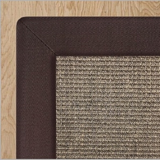 Heavy Ribbed Granite Sisal with 2 Inch Coco Linen Border 2.4(L) x 1.7(W)